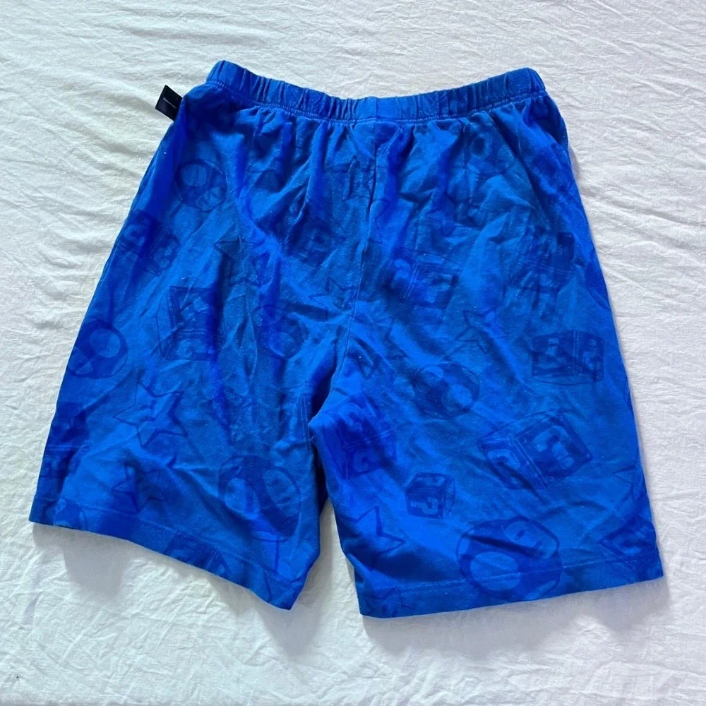 Kids‎ Super Mario Bros Movie Blue Pajama Sleep Shorts Size 10